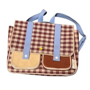 Sticky Lemon Grape Gingham French School Bag small Backpack Preppy Quirky